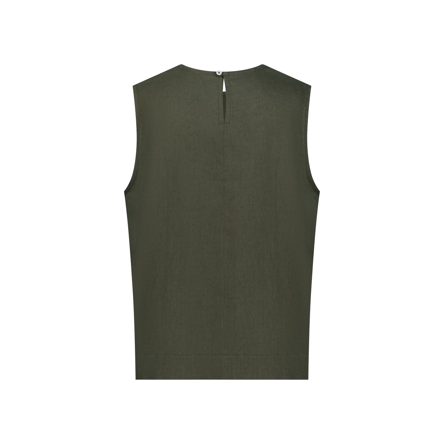 Sleeveless Linen Top - Sage