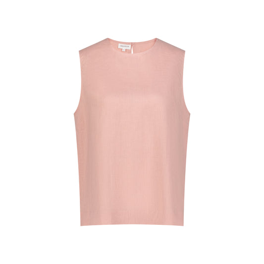 Sleeveless Linen Top - Rose Quartz