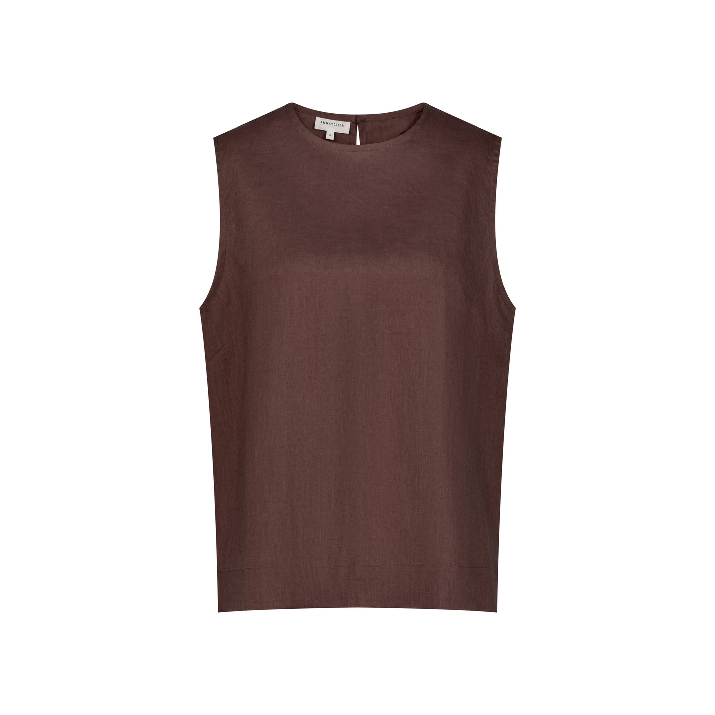 Sleeveless Linen Top - Mocha