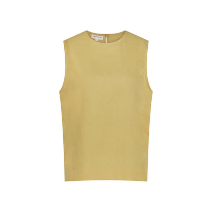 Sleeveless Linen Top - Butter Yellow