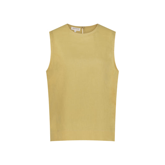 Sleeveless Linen Top - Butter Yellow