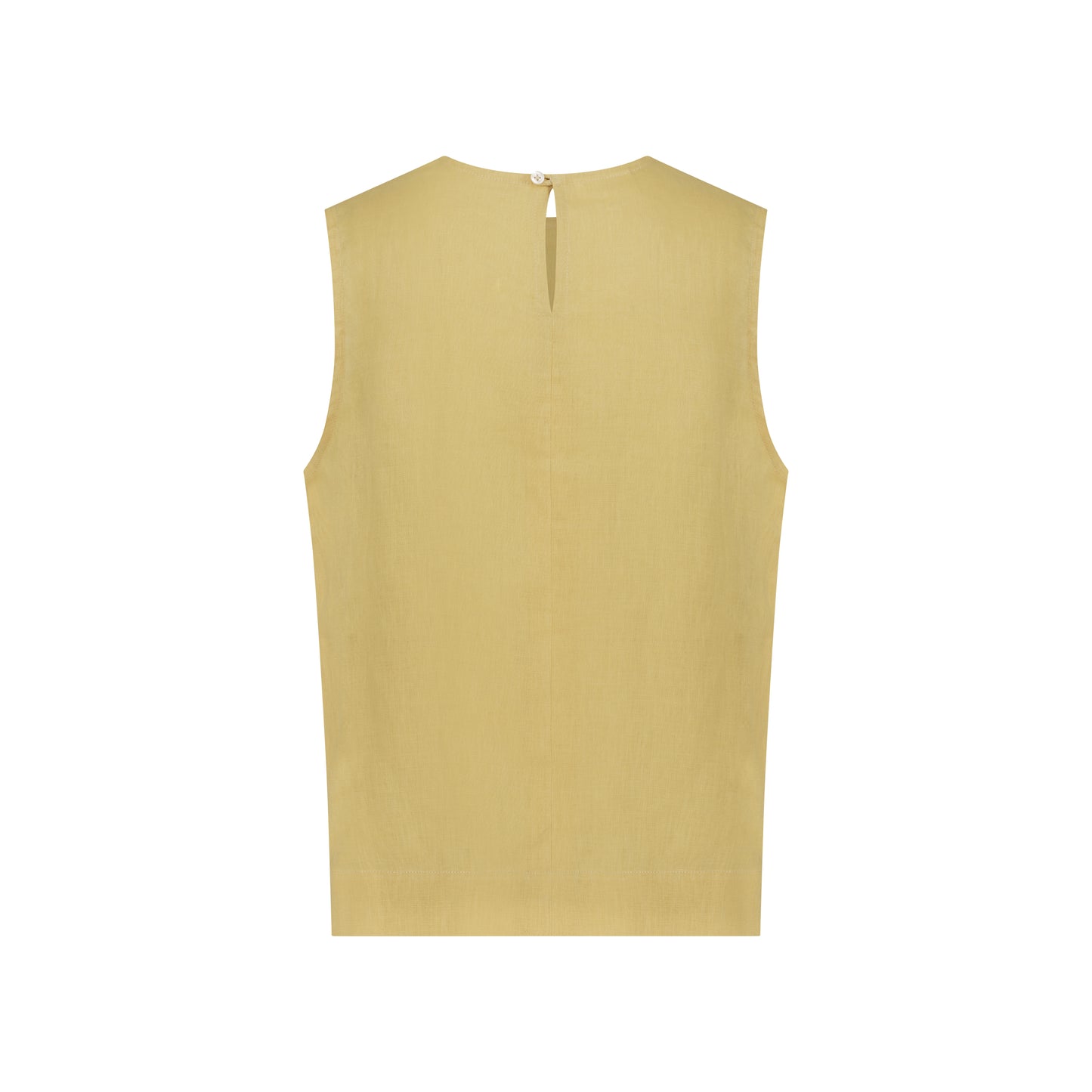 Sleeveless Linen Top - Butter Yellow