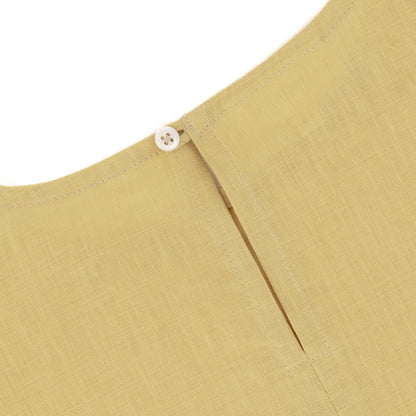 Sleeveless Linen Top - Butter Yellow