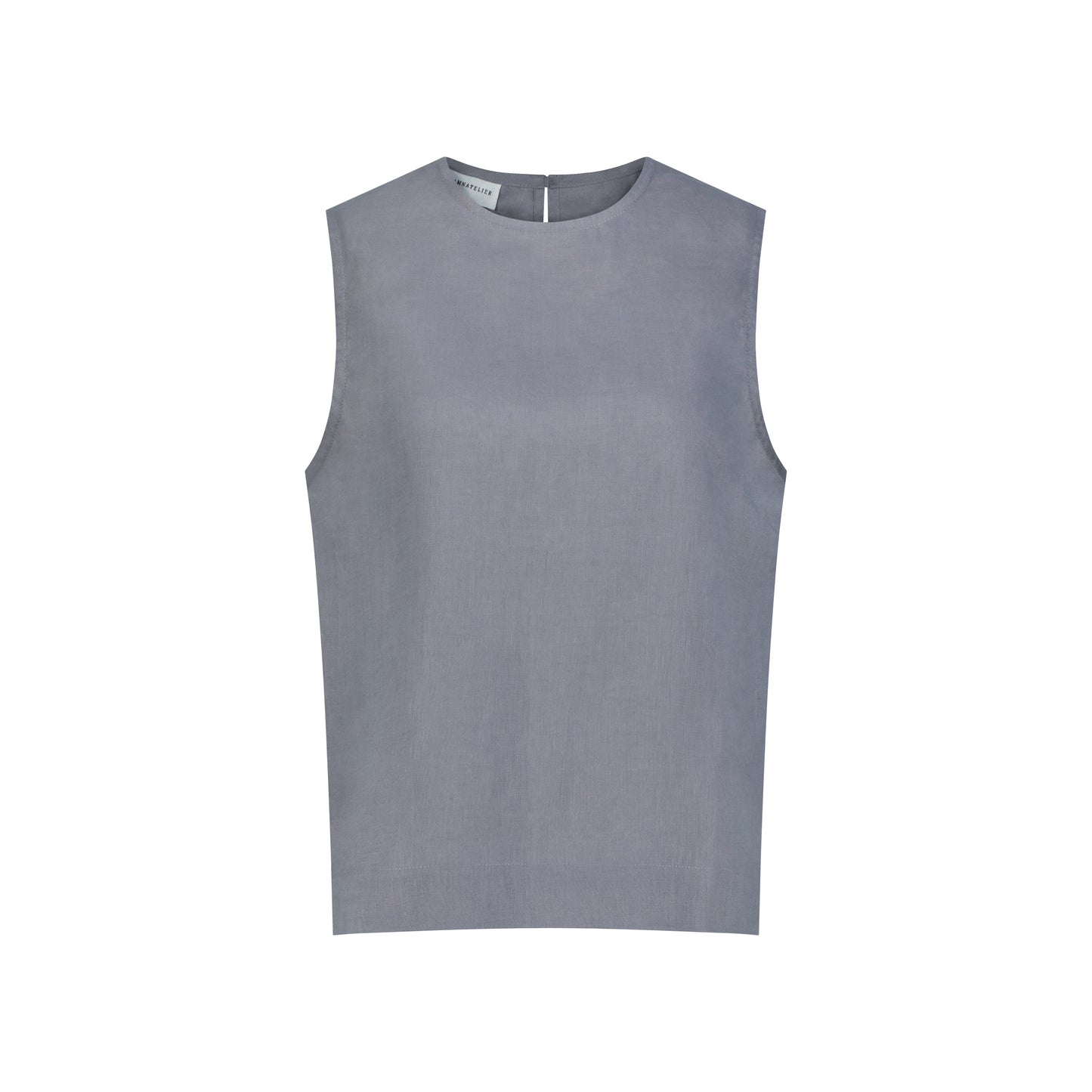 Sleeveless Linen Top - Dove Gray