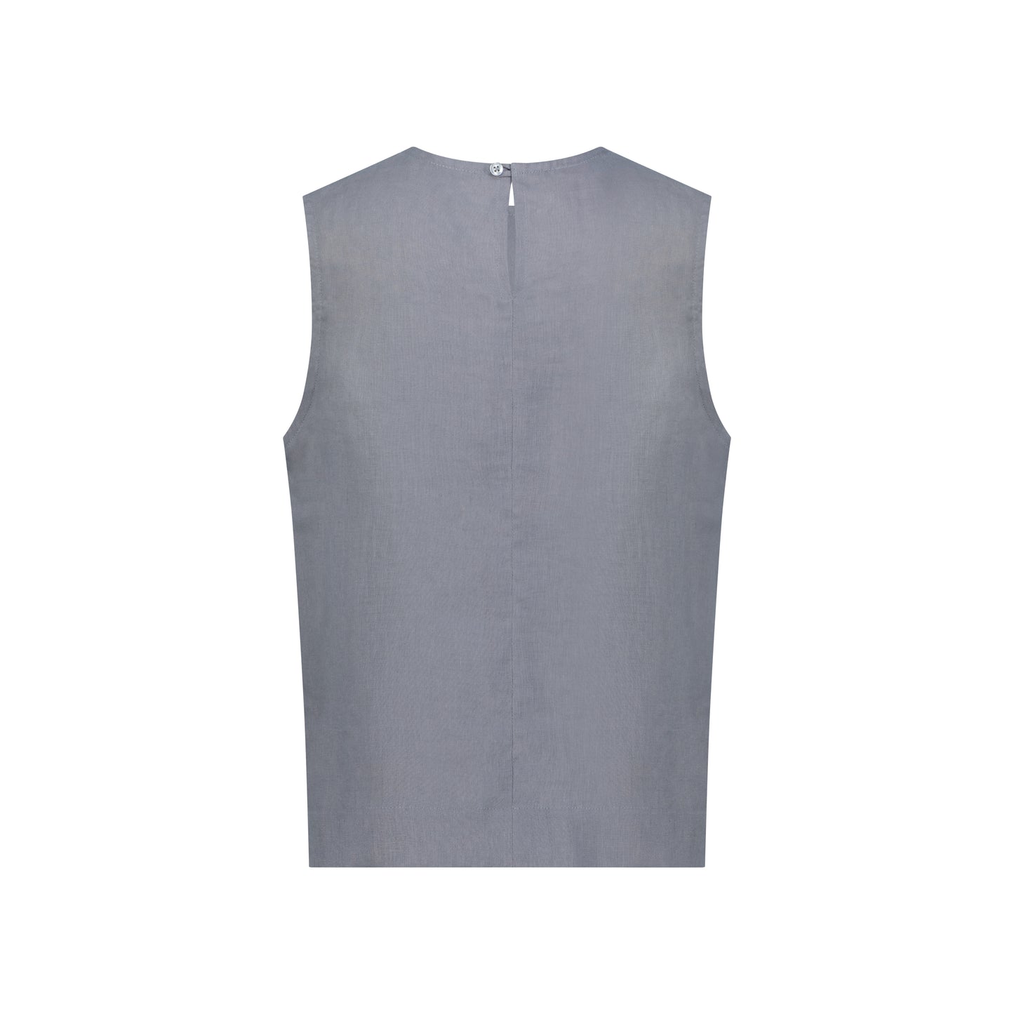 Sleeveless Linen Top - Dove Gray