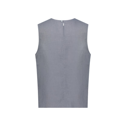 Sleeveless Linen Top - Dove Gray