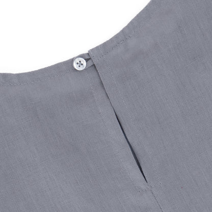 Sleeveless Linen Top - Dove Gray