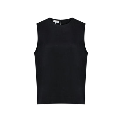 Sleeveless Linen Top - Black