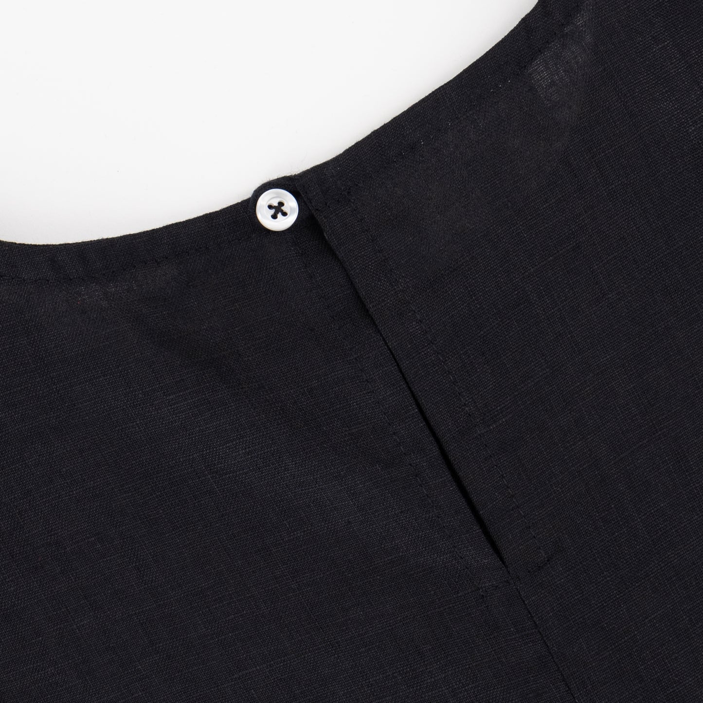 Sleeveless Linen Top - Black