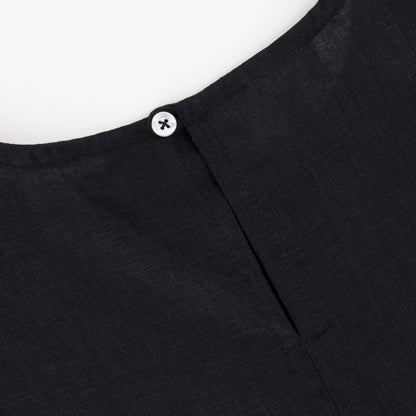 Sleeveless Linen Top - Black