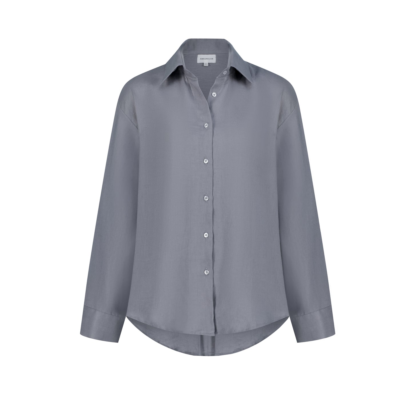 Maxi Linen Shirt - Dove Grey