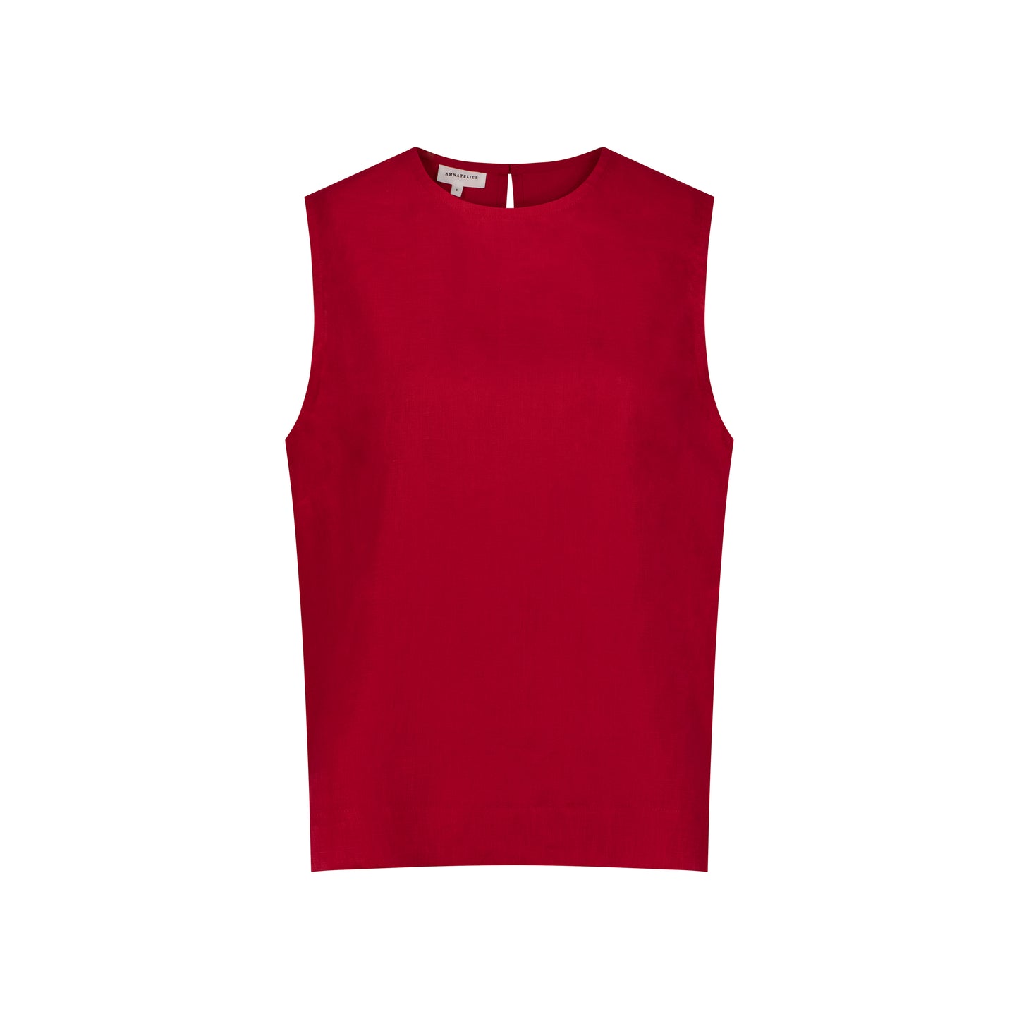 Sleeveless Linen Top - Passion Red