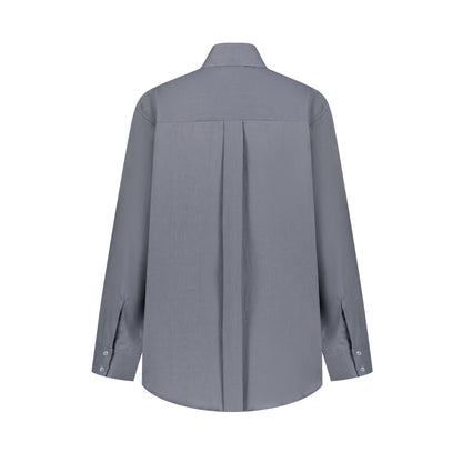 Maxi Linen Shirt - Dove Grey